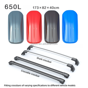 Boîte de toit de voiture universelle étanche 650L ABS pour le sport, le rangement, les voyages en famille, le <span class=keywords><strong>camping</strong></span>, les aventures en plein air, SUV, VAN - Product Image 5