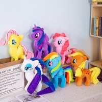 Animal en peluche cheval rose arc-en-ciel personnalisé, nouveau design 2022, jouets en peluche Offre Spéciale