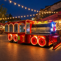 Remorque-chariot à desserts portable pour la vente de glaces et de café avec comptoir personnalisé
