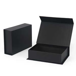 Boîte cadeau noire rigide imprimée sur mesure avec couvercle Boîte d'emballage magnétique <span class=keywords><strong>pour</strong></span> petites entreprises - Product Image 5