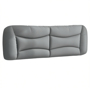 Coussin de tête de lit gris clair 100 % polyester, oreiller de repos pour lit, rectangulaire, lavable, design uni - Product Image 1