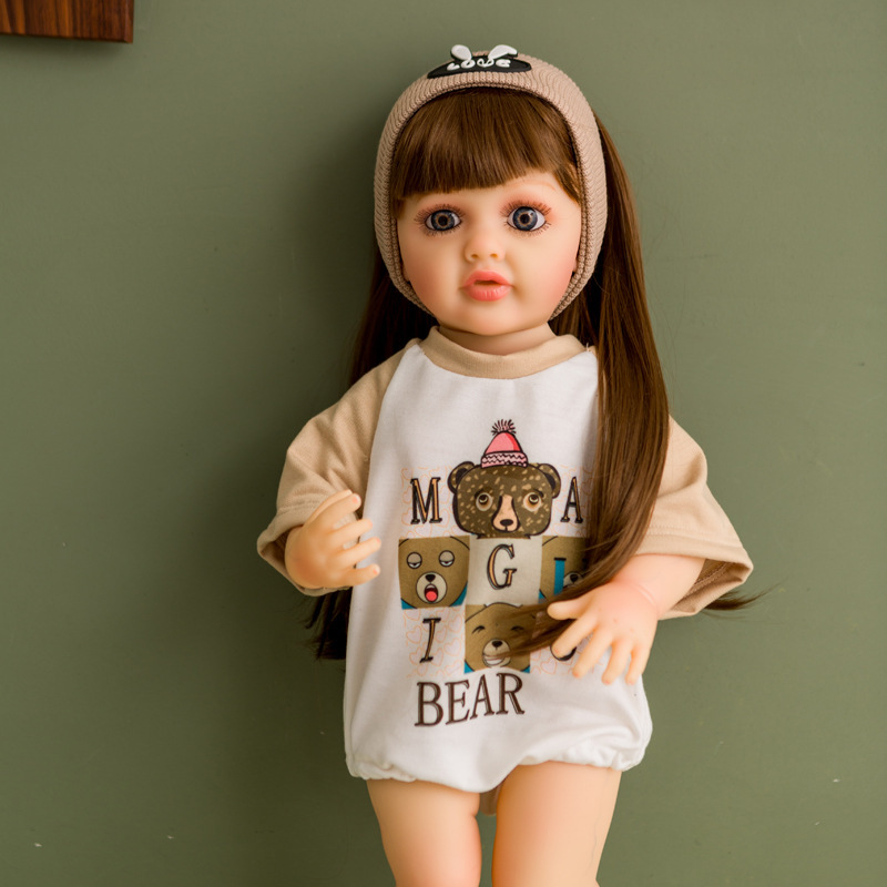 Camiseta blanca de arroz nana (con tetina de biberón) - 55cm