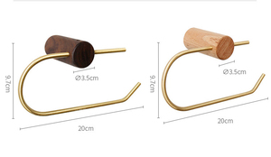 Portarotolo Moderno <span class=keywords><strong>e</strong></span> Semplice in Ottone per Bagno, Supporto per <span class=keywords><strong>Carta</strong></span> <span class=keywords><strong>Igienica</strong></span> Perforato - Product Image 4