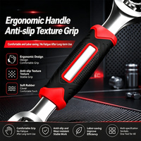 Clé à os de chien 48-en-1 de précision, rotative à 360 degrés, outil à douille cannelée multi-angle, double extrémité, chromée, OEM