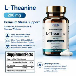 Cápsulas de L-Teanina Personalizadas OEM 300mg, Suplemento Natural para la Calma, Concentración y Sueño, Sin OMG, Vegano, Marca Privada, Venta al Por Mayor, B2B, ISO - Product Image 2