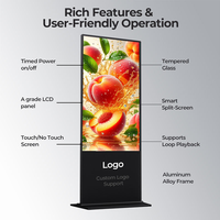 Écran LED sur pied pour affichage commercial, 43, 49, 55, 65 pouces, écran LCD publicitaire, moniteur, lecteur d'affichage numérique, kiosque, centre commercial