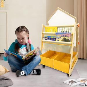 Tablero <span class=keywords><strong>de</strong></span> <span class=keywords><strong>dibujo</strong></span> ajustable para niños con forma <span class=keywords><strong>de</strong></span> casa y soporte para cuadros con bolsa <span class=keywords><strong>de</strong></span> almacenamiento - Product Image 6