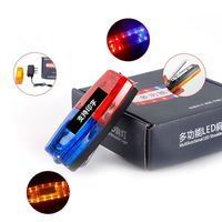 Voyant stroboscopique bleu rouge 80*33*26mm personnalisé avec lampe de poche Led Traffic Shoulder Lamp 0utdoor Patrol Shoulder Light