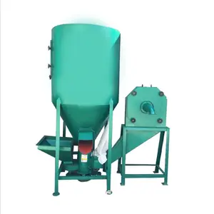 Vertical type animal feed mixer with crushing and mixing for poultry feed