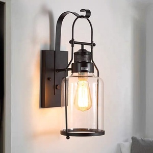 European Style Retro Wall Lamp Villa Outdoor <b>Lighting</b> metal + Glass Cabin Wall Outdoor Door Wall Lamp - Product Image 6