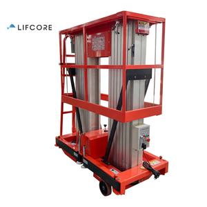 मोबाइल काम मंच प्रकार खड़ी डबल मस्तूल पोर्टेबल आदमी लिफ्ट मैनुअल एल्यूमीनियम पोर्टेबल सामग्री लिफ्ट <span class=keywords><strong>2</strong></span> मस्तूल - Product Image 3