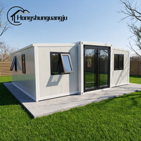 Cabine conteneur extensible personnalisable avec design à double aile pour un espace de vie extérieur polyvalent