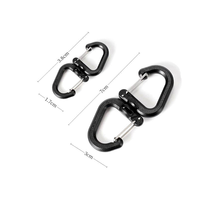 Petit mousqueton portable multifonctionnel rotatif à 360 degrés avec clip pour sac à dos, idéal pour le camping en extérieur