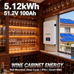 Batterie solaire 48V 51.2V 100Ah 5kWh pour système solaire hybride, montage mural - Product Image 5