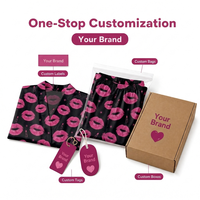 Camisones de Manga Larga para Mujer, Venta al por Mayor, Ropa de Dormir Sexy con Estampado, Camisones Cómodos con Estampado Bajo Demanda, Batas de Baño