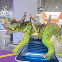 Zigong fabricante eléctrico animatronic animado modelo VR dinosaurio máquina de juego para la venta