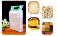 Sacs de riz 5kg transparents à fond plat recyclables écologiques personnalisés Sacs en plastique sous vide