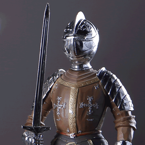<span class=keywords><strong>Figurine</strong></span> de chevalier en résine de style antique romain, statue de guerrier vintage, soldat européen avec épée pour la décoration - Product Image 3
