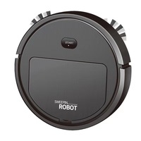 Penyedot Debu Robot Pintar USB Plastik Fungsi Pel dan Pelembap Otomatis Ultra-Senyap Penghilang Rambut Hewan Peliharaan dan Residu Debu