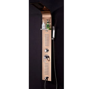 Système <span class=keywords><strong>de</strong></span> douche <span class=keywords><strong>de</strong></span> spa mural multifonctionnel moderne en acier inoxydable 304 Ensemble complet <span class=keywords><strong>de</strong></span> <span class=keywords><strong>salle</strong></span> <span class=keywords><strong>de</strong></span> <span class=keywords><strong>bain</strong></span> avec panneau <span class=keywords><strong>de</strong></span> douche à motif <span class=keywords><strong>de</strong></span> pluie - Product Image 1