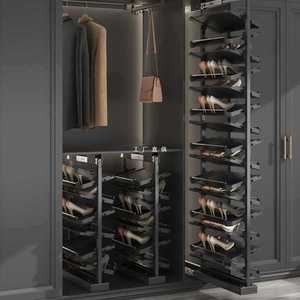 Scarpiera Pieghevole in Alluminio Super Factory Furniture per Soggiorno e Organizzazione Domestica con Doppio Ammortizzatore Scorrevole - Product Image 6