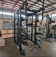 Cable comercial Crossover Trainer Squat Rack Power Station con pila de peso de acero 2,2 m Barbell Bar Multi 3D Smith Machine