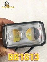 Mini Systèmes d'Éclairage de Conduite, Lentille Double Couleur Blanc Jaune, Projecteur LED, Phare Antibrouillard, Ampoule pour Vélo, Moto