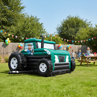 Château gonflable et structure de saut gonflable sur mesure en forme de tracteur pour enfants, idéal pour la location commerciale lors de fêtes