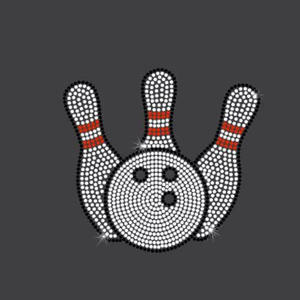 Plantilla de diamantes de imitación ostentosos para entusiastas de los bolos, calcomanía de transferencia de calor de cristal para ropa DIY, Material de vidrio - Product Image 3