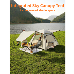 Carpa de Camping Oxford para 4 Estaciones, Totalmente Automática, Portátil, Integrada, Multifuncional, Impermeable para Exteriores, 2000 mm, 230x230 cm - Product Image 2