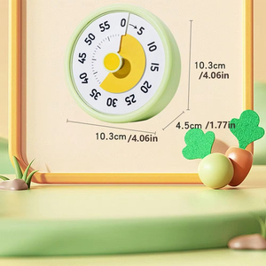 Autodisciplina Temporizador <span class=keywords><strong>visual</strong></span> Silencioso 60 minutos Temporizador de cocina Recordatorio Visualización redonda Temporizador de Cuenta Regresiva - Product Image 4