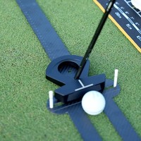 SwingPerfect Golf Carbon Fiber U Shape Putting Board 360 Rotation Stance Aid Ambidextrous 44in Alat Bantu Latihan Penyelarasan Wajah