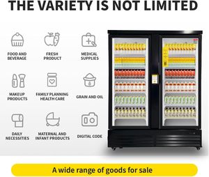Grand distributeur automatique avec paiement POS/NFC, armoire réfrigérée double porte en libre-service - Capacité de 864 bouteilles. - Product Image 5