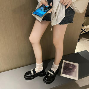 2025 automne britannique Style rétro femmes mocassins en cuir véritable rehaussant la hauteur appartements petites semelle épaisse nouvelles chaussures en cuir verni - Product Image 3