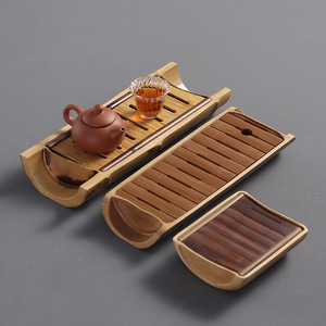 Natural Old Bamboo <b>Tea</b> Tray Water Storage Type Wet Brewing Portable Kung Fu <b>Tea</b> <b>Set</b> Simple One <b>Pot</b> One Cup Design - Product Image 1