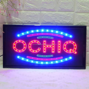 Oval OPEN LED advertising billboard photo paper creative shape wall decoration <b>light</b> shop sign display <b>board</b> Custom 110-220v - Product Image 5