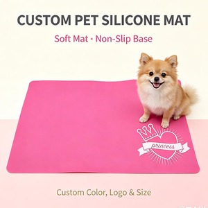Custom Silicone Pet Feeding <b>Mat</b> Waterproof Non-Slip Multi-Color Options for Dog & <b>Cat</b> Bowls OEM/ODM Available No Dropshipping - Product Image 2
