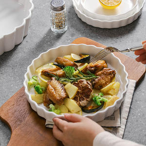 Plat à <span class=keywords><strong>tarte</strong></span> en céramique Eastern Rock, résistant aux hautes températures, <span class=keywords><strong>moule</strong></span> à pâtisserie durable pour un usage domestique, sûr pour les plats occidentaux, dim sum, plat profond - Product Image 2