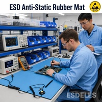 Tapis de table antistatique ESD sur mesure, feuille de caoutchouc industrielle, tapis antistatique pour atelier de réparation de téléphones portables, bureau de travail
