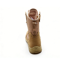 Bottes tactiques de combat en gros pour l'extérieur, style désert, avec fermeture éclair, semelle extérieure en PU, caoutchouc, imperméables, respirantes, doublure en maille Oxford