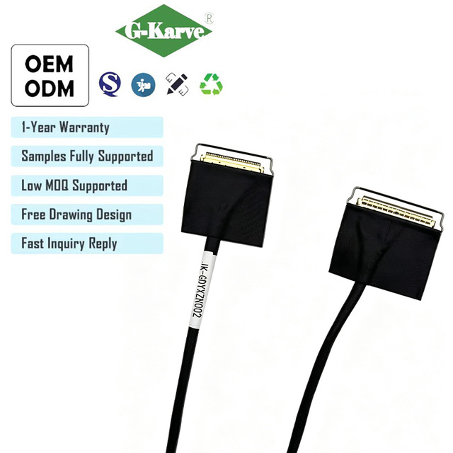 EDP Coaxial Cable 40pin to 30pin 4K to 1080P LCD Screen 4 Lanes to 2 Lanes for Laptop Screen and Industrial Camera GigE Vision
