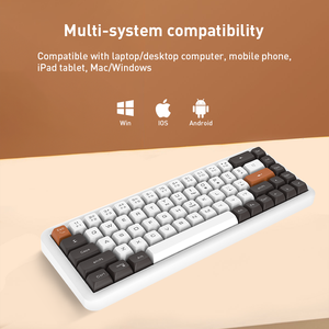 Mini tùy chỉnh ABS doubleshot Keycaps Mini Bàn phím không dây Ba chế độ 68 phím RGB không dây màng bàn phím - Product Image 3