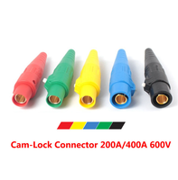 Prise et connecteur Cam-lock standard international 200A 400A 600V en cuivre pur mâle et femelle