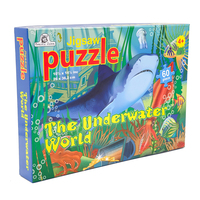 Großhandel Aufklärung Früh pädagogische Babys pielzeug 60pcs Benutzer definierte Kinder Cartoon Tier papier Puzzle mit DIY Logo