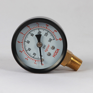 Manómetro Hoda Y-40 de 40 mm 1/8PT Psi Kg Cm2 para Compresor de Aire, Vacío y Agua - Product Image 1