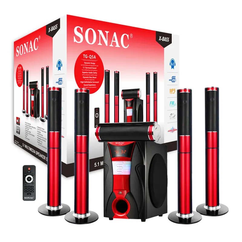 SONAC TG-Q5A система объемного звучания домашний кинотеатр 5,1 колонки Система домашнего кинотеатра