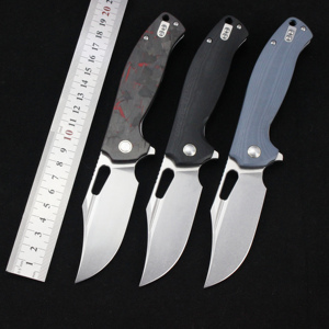 GT-T0050 Yeni Özelleştirilebilir 14C28N Katlanır Bıçak Keten Saplı Taşınabilir Bıçak Açık Hava Cep Bıçakları GT-T0050 Tunafire - Product Image 1