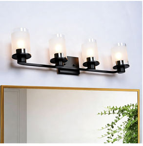 Appliques murales modernes à intensité variable 2700K avec interrupteur, en métal et verre, pour éclairage intérieur - Product Image 1