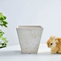 Pot de fleurs carré artisanal, petit, pas cher, moderne, en gros, Greenship, incassable