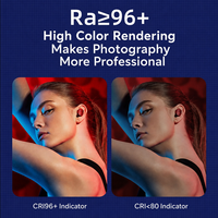 Lumière de caméra professionnelle 500W bicolore RGB COB, contrôle sans fil, gradation progressive, lumière d'appoint douce, équipement pour créateurs de contenu